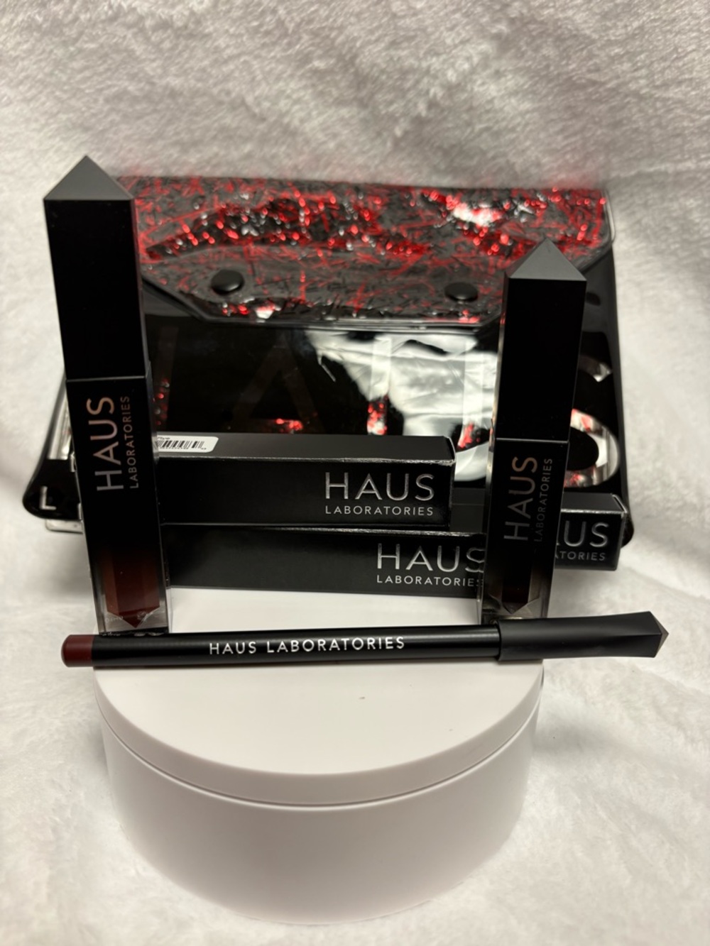 Haus Laboratories 4 Piece Bundle Makeup Set New with Cosmetic Case Travel Bag